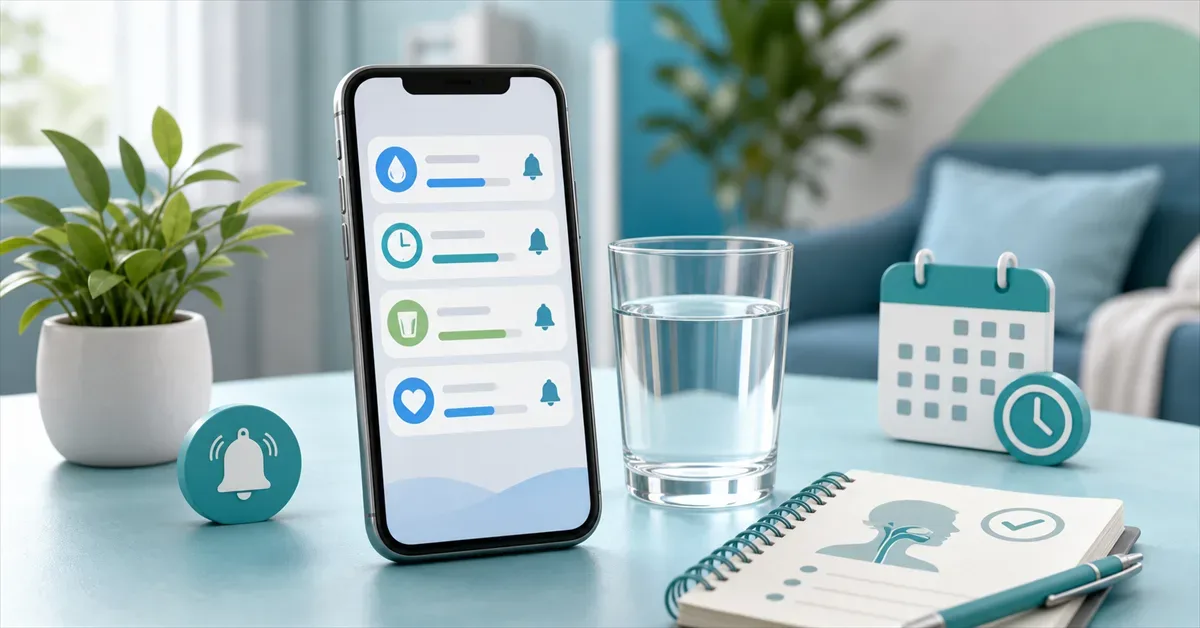 Lembretes digitais para controlar ingestão de líquidos