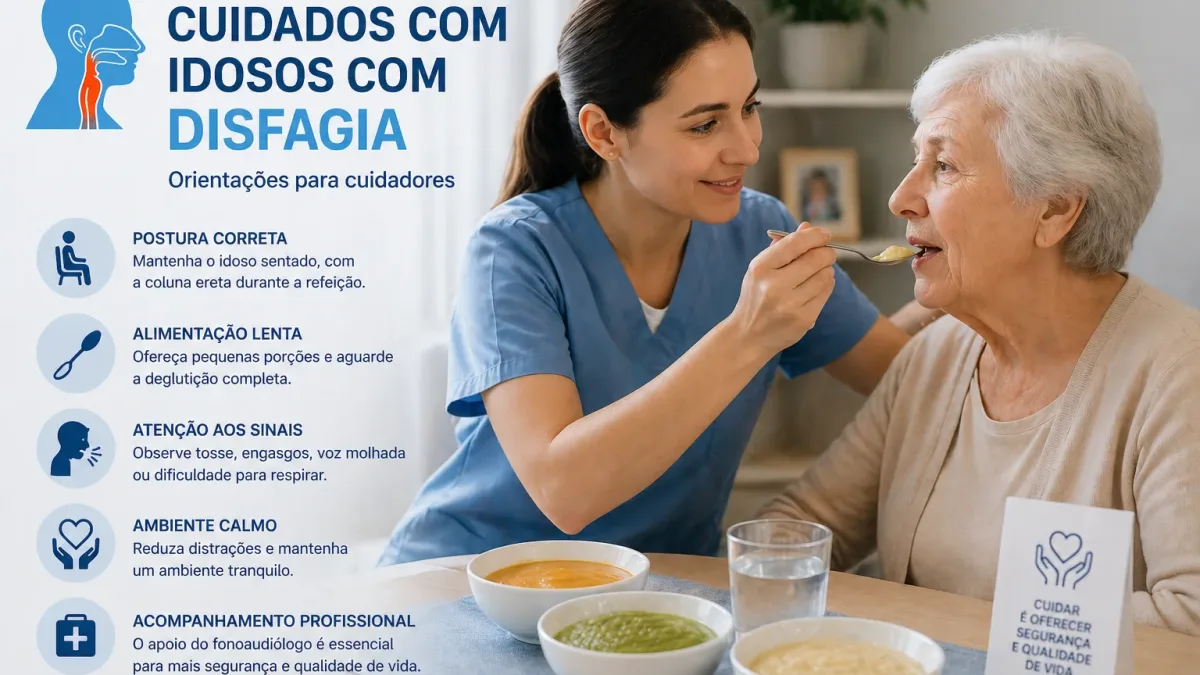 Cuidados com idosos com disfagia e alimentação segura
